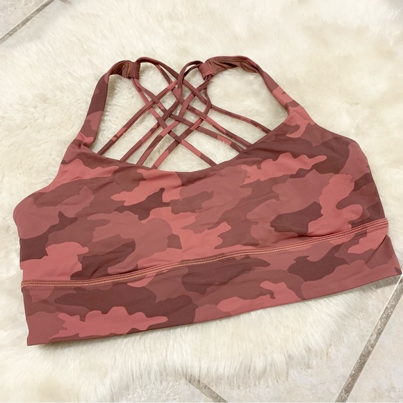 Lululemon Free to be longline bra pink camo - Picture 2 of 7